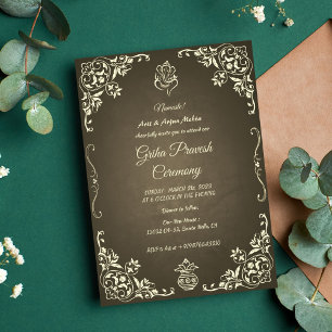 Hindu House Warming Griha Pravesh Invitation