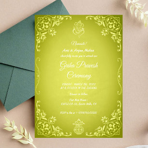 Hindu House Warming Griha Pravesh Invitation