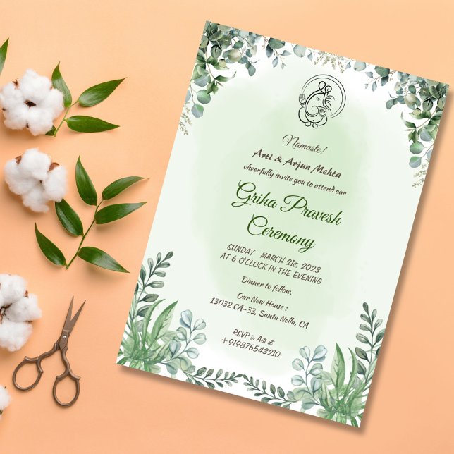 Hindu House Warming Griha Pravesh Invitation (Creator Uploaded)