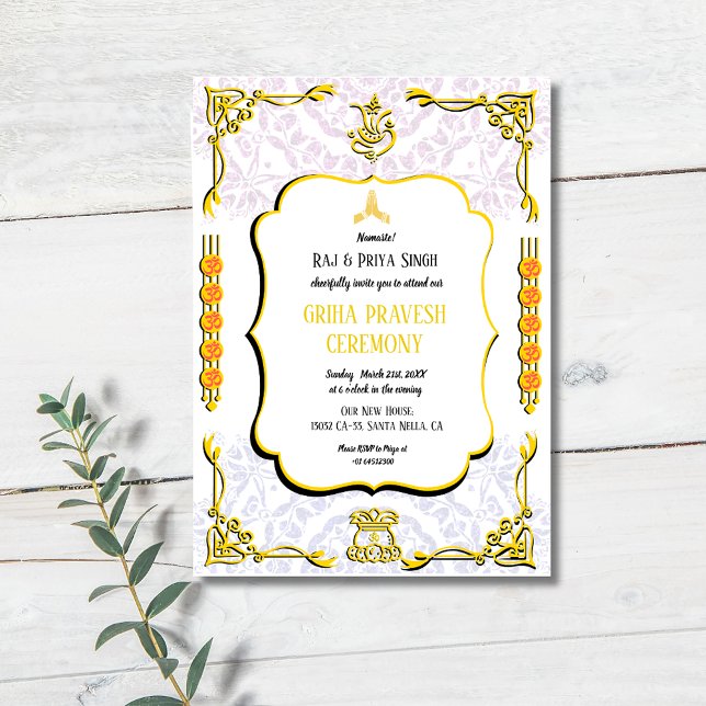 Hindu House Warming Griha Pravesh Invitation (Creator Uploaded)