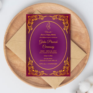 Hindu House Warming Griha Pravesh Invitation