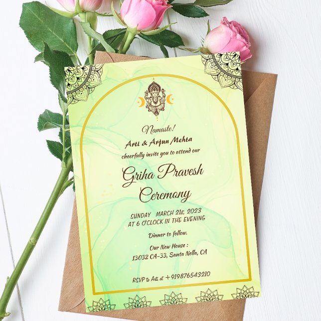 Hindu House Warming Griha Pravesh Invitation (Creator Uploaded)