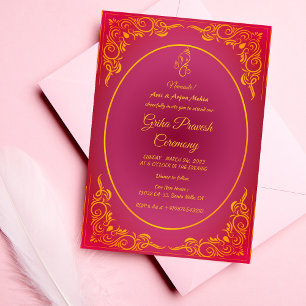 Hindu House Warming Griha Pravesh Invitation
