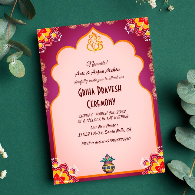 Hindu House Warming Griha Pravesh Invitation (Creator Uploaded)