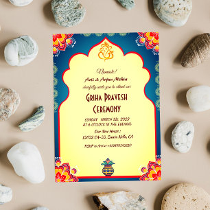 Hindu House Warming Griha Pravesh Invitation