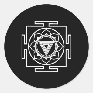 Hindu Kali Yantra Symbol Hinduism Yoga Eastern Art Classic Round Sticker