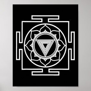 Hindu Kali Yantra Symbol Hinduism Yoga Eastern Art Poster