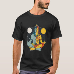Hindu Lord Shiva Statue Divine Meditation Figurine T-Shirt