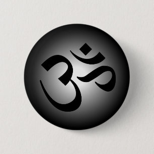 Hindu OM - Meditation Symbol 6 Cm Round Badge