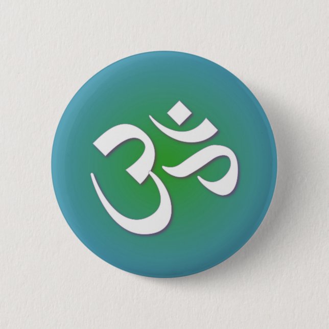 Hindu OM - Meditation Symbol 6 Cm Round Badge (Front)