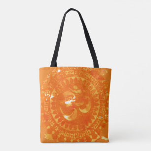 Hindu OM vintage all over printed Tote