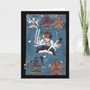 Hindu Shiva Yoga Meditation Mandala Card