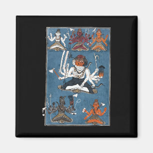 Hindu Shiva Yoga Meditation Mandala Magnet