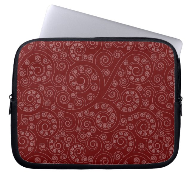 Hindu Swirl Pattern Laptop Sleeve (Front)