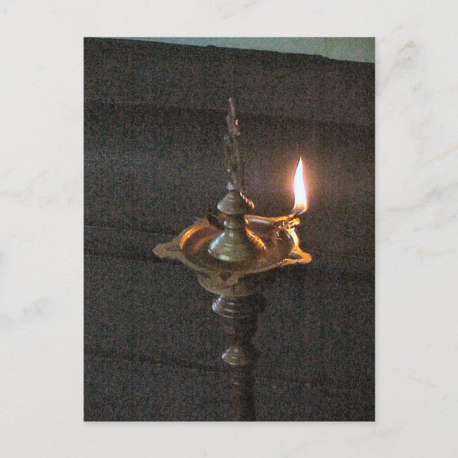 Hindu  temple, Sacred Flame Postcard (Front)