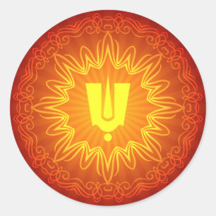 Hindu Tilak Sign Decorative Design Classic Round Sticker