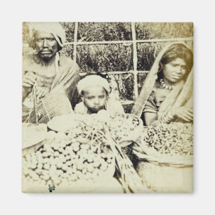 Hindu Vegetable and Fruit Sellers in Madras, 19th Magnet