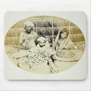 Hindu Vegetable and Fruit Sellers in Madras, 19th Mouse Pad