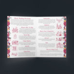 Hindu Wedding Ceremony Bright Tropical Flowers Programme<br><div class="desc">This wedding ceremony program details the important steps of a hindu wedding to explain this to guests who may be unfamiliar or to help them follow along with the sacred rituals of this wonderful day. All of the colours can be edited in the design tool, and the text can be...</div>