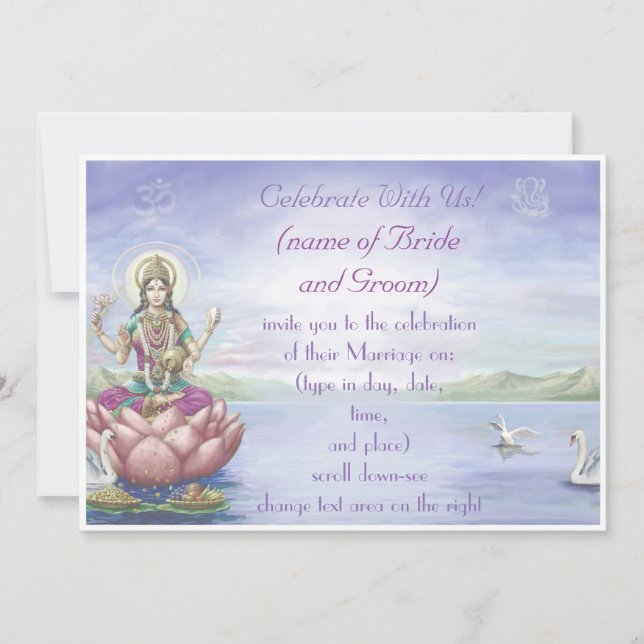 Hindu Wedding Invitations -customise (Front)