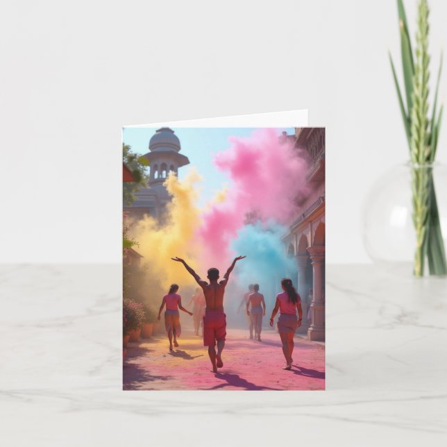  HINDU Why chase rainbows when there is HOLI Thank You Card (Front)