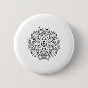 Hinduism Buddhism Star Mandala 6 Cm Round Badge