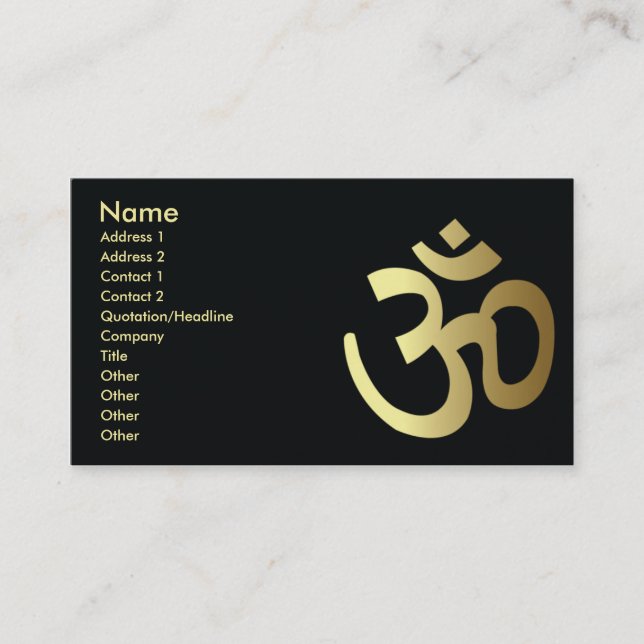 Hinduism - Business Business Card (Front)