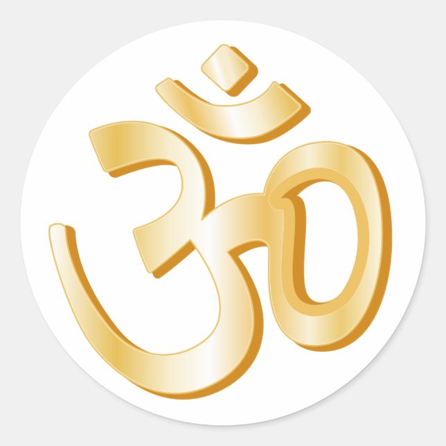 Hinduism Om Symbol  Classic Round Sticker (Front)