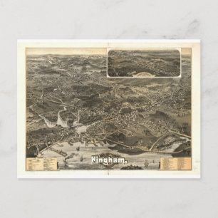 Hingham, Massachusetts in 1885 Postcard