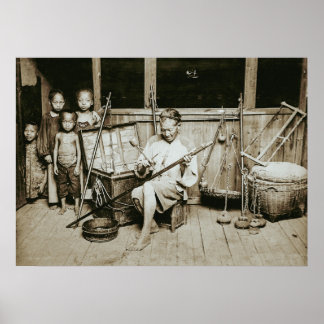 HINGWHA CITY CHINA 1904 PHOTO Making Instruments Poster