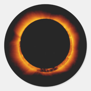 Hinode Observes an Annual Solar Eclipse Classic Round Sticker