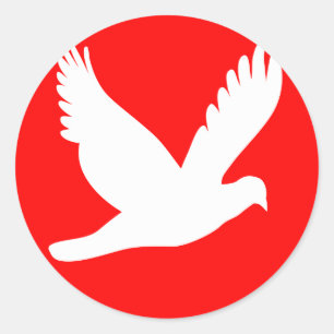 Hinomaru & Pigeon.png Classic Round Sticker