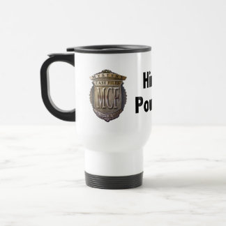Hint Metre. Pour to Refill. 2 line Black Travel Mug