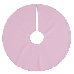 Hint of Cherry Pink Solid Colour Pastel Shade Brushed Polyester Tree Skirt