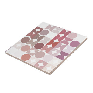 Hip Abstract Half Circles Industrial Fusion Art Ce Tile