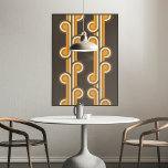 Hip Abstract Wave Curls Industrial Fusion Fine Art Poster<br><div class="desc">Beautiful contemporary sienna terra cotta orange, dark yellow and brown coloured geometric curling circles shapes art pattern. Elegant, stylish and eclectic minimalism design for the artistic interior designer, the artsy décor decorator, popular hip trendsetter, vintage retro art style or abstract digital geometric motif lover. Match this design with your interior...</div>
