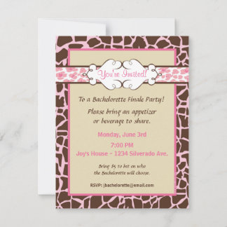 Hip and Chic Animal Print: Pink Invitation