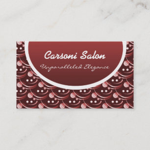 Hip and Stylish Business Card, Maroon Card