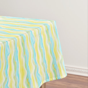 Hip Artistic Abstract Retro Cool Wave Art Pattern Tablecloth