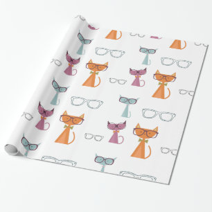 Hip Cats Wrapping Paper