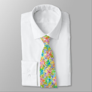 Hip Colourful Vibrant Summer Paint Splatter Tie