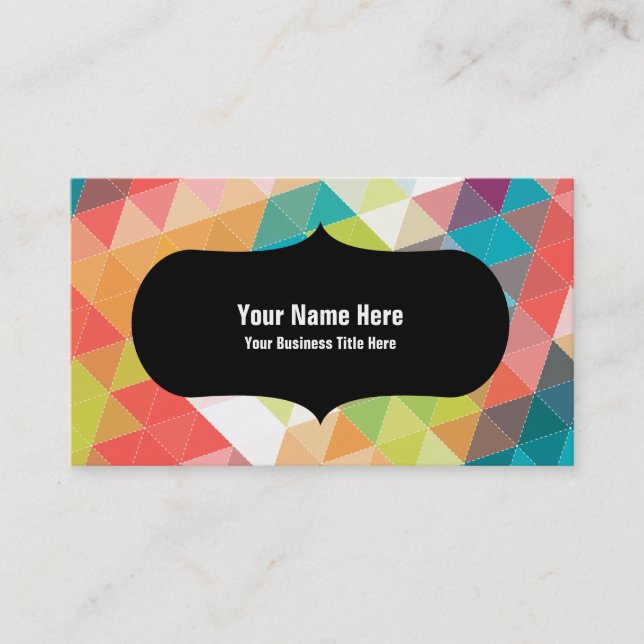 Hip Cool Patterns Business Card (Front)