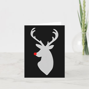 Hip Deer With Rudolph Nose Christmas Gift Card