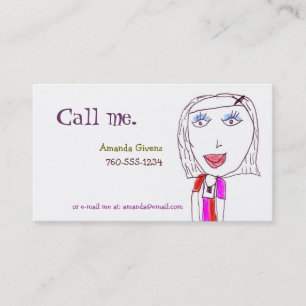 Hip Girl (Child Illustration) Calling Cards