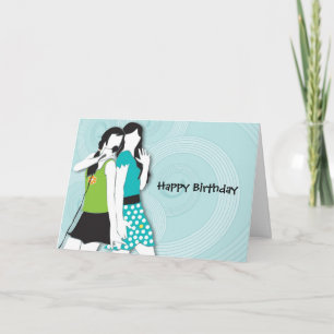 Hip Girls Singing Card