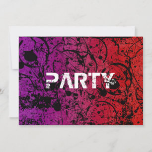 Hip Grunge Birthday Party Invitation