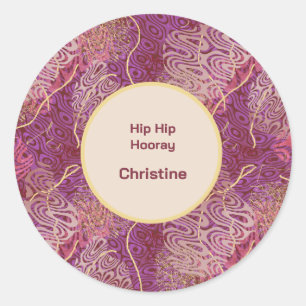 Hip Hip Hooray Adult Birthday Classic Round Sticker