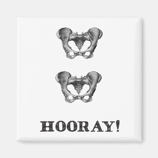 Hip Hip Hooray Anatomy Message Magnet
