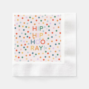 Hip Hip Hooray Birthday Party Congrats Napkin