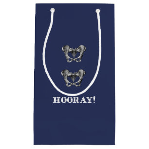 Hip Hip Hooray Funny Anatomy Gift Small Gift Bag